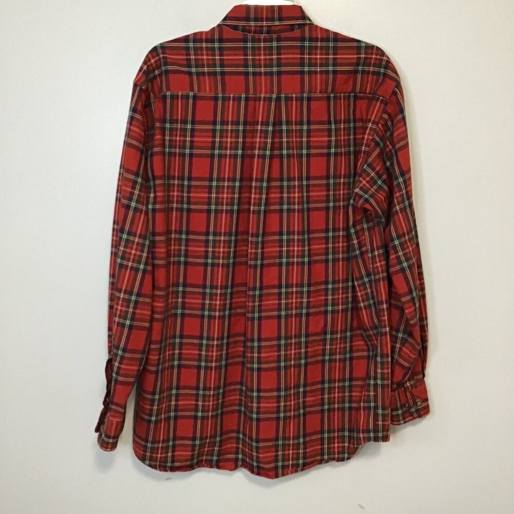 Vintage Viyella Men's Tartan Plaid Wool Blend Button Down Shirt Size L - Picture 2 of 5